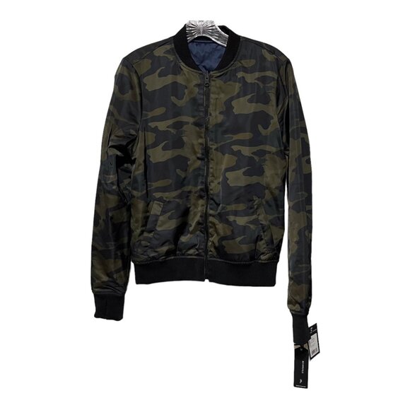 Blanc Noir XS Reversible Camo/Ink Bomber Jacket NEW WITH TAGS - Picture 3 of 9